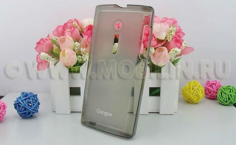 Чехол панелька силиконовый для Sony Xperia ION LT28i (серый, прозрачный)