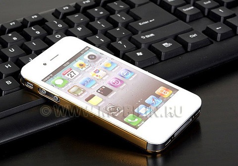 Панелька - бампер (чехол) пластик + метал для iPhone 4g, 4s